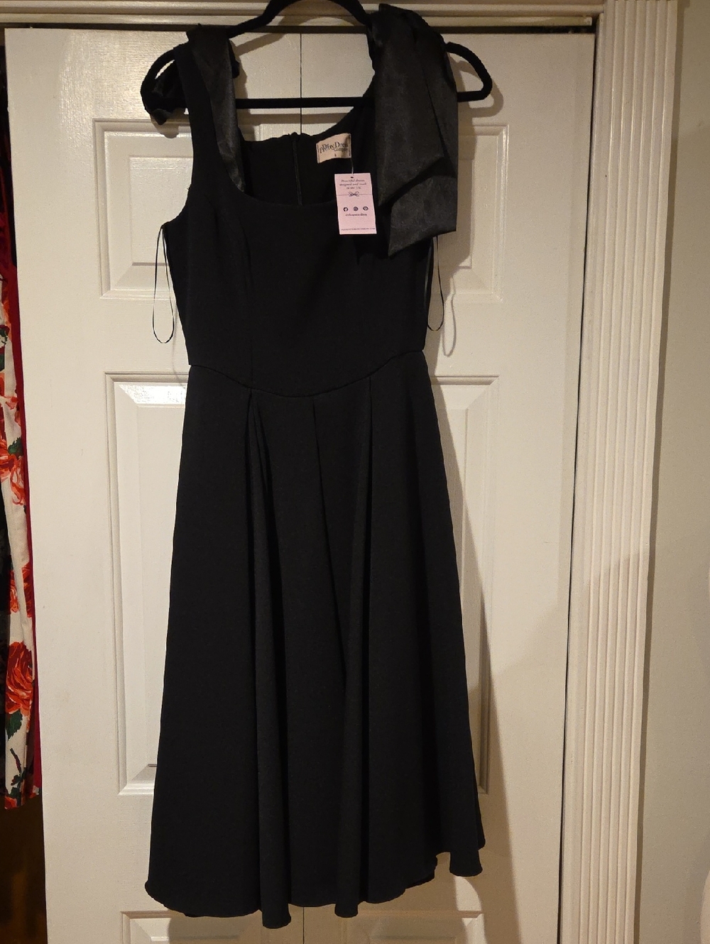 Pretty Dress Company  Priscilla ! Black A-Line Midi Dress